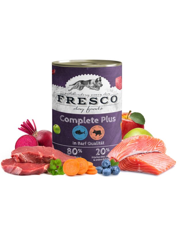 Nassbarf Complete Plus Lachs mit Rind 400 g
